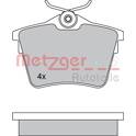 Rear brake pad set (4 pcs) METZGER - 1170269