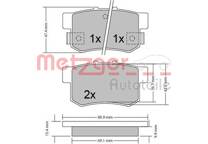 Rear brake pad set (4 pcs)