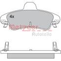 Rear brake pad set (4 pcs) METZGER - 1170531