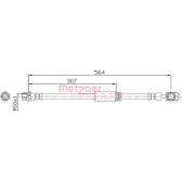 Tubo flexível de travão METZGER - 4116203