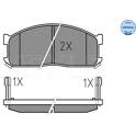 Front brake pad set MEYLE - 025 200 0215/W
