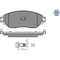 Front brake pad set MEYLE - 025 220 8718/PD