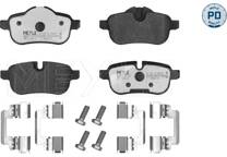 Rear brake pad set