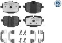 Rear brake pad set