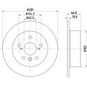 Jeu de 2 disques de frein MINTEX - MDC2545