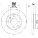 Jeu de 2 disques de frein MINTEX - MDC1010C