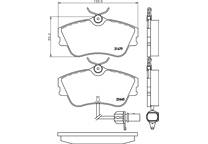 Front brake pad set