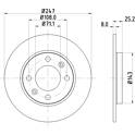 Brake disc set (2) MINTEX - MDC794C