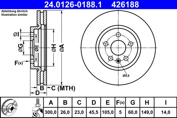 Front brake disc