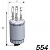 Filtre à carburant MISFAT - M293