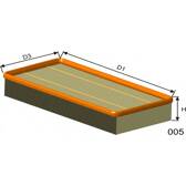 Filtro de ar MISFAT - P442