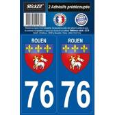 2 adesivi "Città" 76 Rouen Mister-Auto - SC76