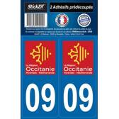 2 adesivi "Regione" Dipartimento 09 Occitanie Mister-Auto - SR09