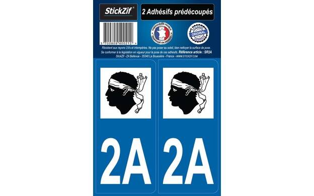 2 Adhesives "Region" Department 2A Corsica