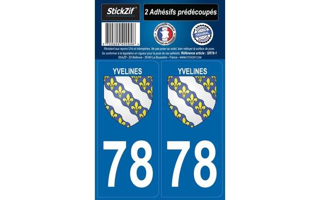 2 Adhesives "Region" Department 78 Yvelines