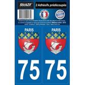 2 Adhésifs "City" 75 Paris Mister-Auto - SC75
