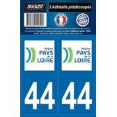 2 Adhésifs "Région" Département 44 Pays De La Loire Mister-Auto - SR44