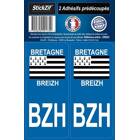 2 Adhesives "Region" Brittany / Breizh Bzh Mister-Auto - SRBZH
