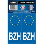 2 Adhesives "Region" Europe Bzh Mister-Auto - SREBZH