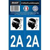 2 Adhesivos "Región" Departamento 2A Córcega Mister-Auto - SR2A