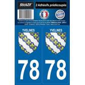 2 Klebstoffe "Region" Abteilung 78 Yvelines Mister-Auto - SR78-1