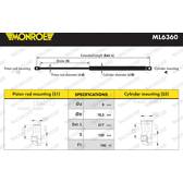 Ammortizatore pneumatico, Cofano bagagli /vano carico MONROE - ML6360