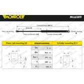 Ammortizatore pneumatico, Cofano bagagli /vano carico MONROE - ML6389