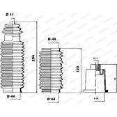 Soufflet de direction MOOG - K150043