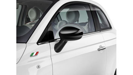 Spiegelkappen, Schwarz glänzend für Fiat 500 (Original-Zubehör) MOPAR  71807486