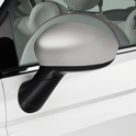 Side mirror covers wrapped matt silver for Fiat 500 (Genuine accessories) MOPAR - 51977651