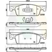 Front brake pad set MOTAQUIP - LVXL1889