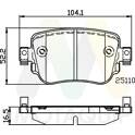 Rear brake pad set MOTAQUIP - LVXL1787