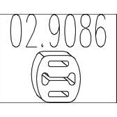 Aanslagrubber, demper MTS - 02.9086