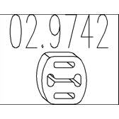 Aanslagrubber, demper MTS - 02.9742