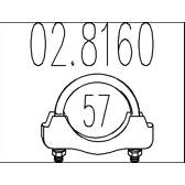 Clamp, exhaust system MTS - 02.8160