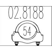 Clamp, exhaust system MTS - 02.8188