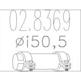 Clamp, exhaust system MTS - 02.8369