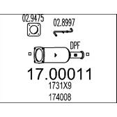 Filtro de fuligem/partículas, sistema de escape MTS - 17.00011
