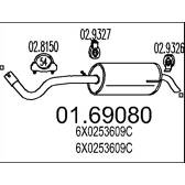 MTS 01.69030 Silencieux Arrière Pot D'Échappement - Compatible VW Lupo, Seat Arosa