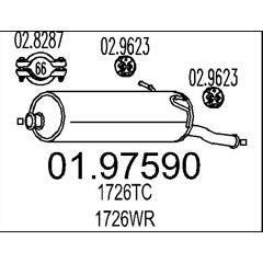 Silencieux Arrière MTS 01.97570 à Un Prix Avantageux