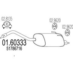 Silencieux arrière MTS - 01.60333