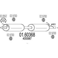 Silencieux arrière MTS - 01.60368