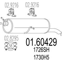 Silencieux arrière MTS - 01.60429