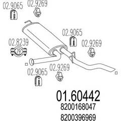 Silencieux arrière MTS - 01.60442