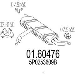 Silencieux arrière MTS - 01.60476