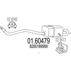 Silencieux arrière MTS - 01.60479