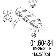 Silencieux arrière MTS - 01.60484