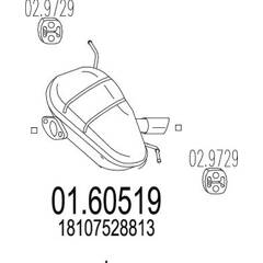 Silencieux arrière MTS - 01.60519