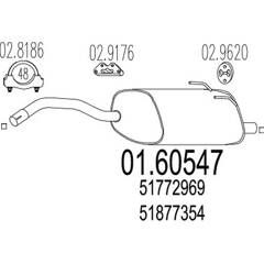 Silencieux arrière MTS - 01.60547