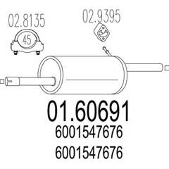 Silencieux arrière MTS - 01.60691